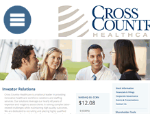 Tablet Screenshot of ir.crosscountryhealthcare.com